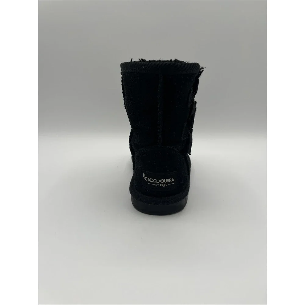 Koolaburra By Ugg Girls Size 8 Victoria‎ Black Suede Boots 1090330